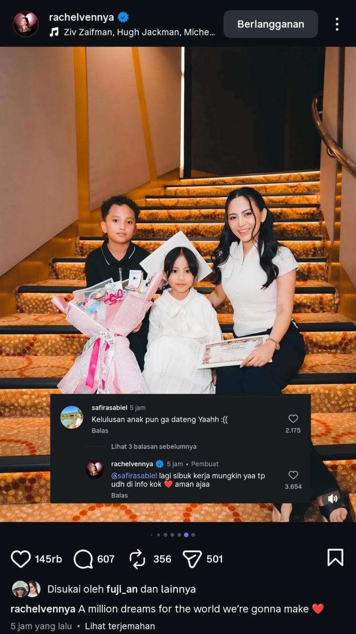 Okin Tak Hadir Di Wisuda Chava, Rachel Vennya: Aman Saja